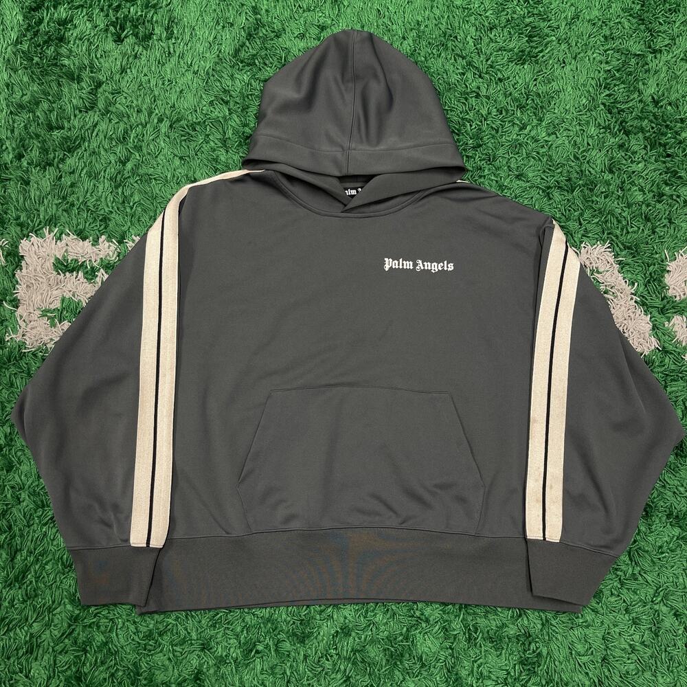 FW22 Palm Angels Classic Hoodie Sweater Pullover Grey size Large Oversized B13